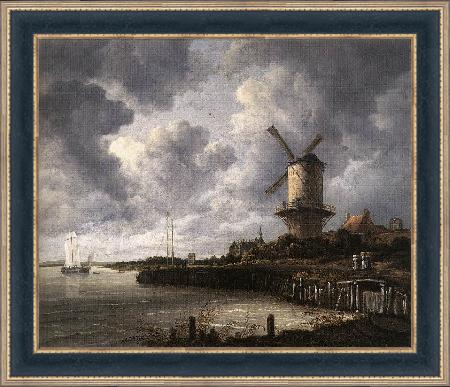 framed  Jacob van Ruisdael The Windmill at Wijk bij Duurstede, Ta3127-2